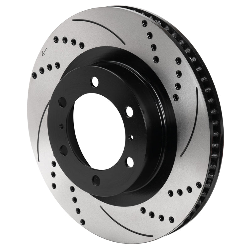 Wilwood 6x5.5 SRP Drilled & Slotted Black Electro Coat Rotor LH