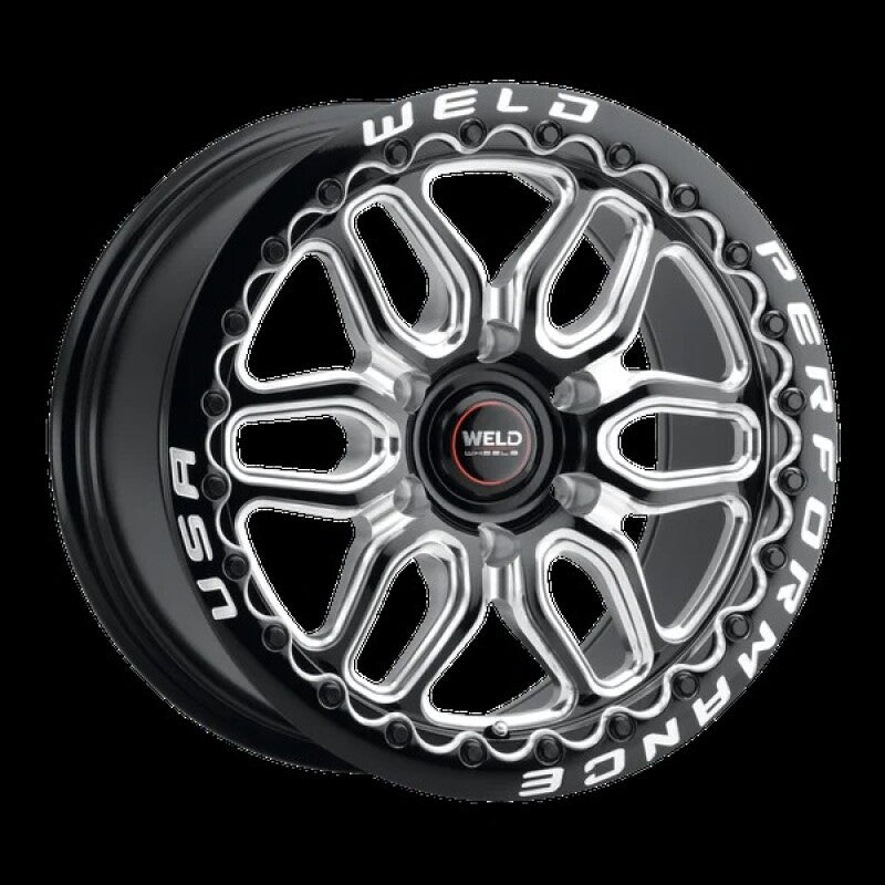 Weld Racing 17x10 Laguna 6 Bead Lock 6x135 BP 42 Offset 7.25 BS 87.1 Bore - Gloss Black MIL