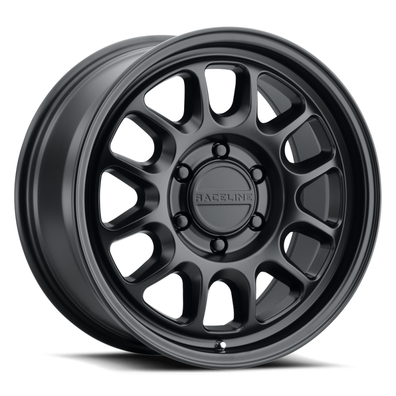 Raceline 958B Rogue 17x8in / 6x120 BP / 30mm Offset / 67.1mm Bore - Satin Black Wheel