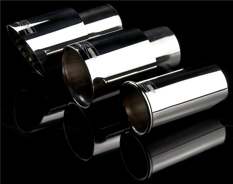 Weapon R Universal Black Exhaust Tips 4in Slant 2.5in Inlet/4in Outlet Neo-Titanium