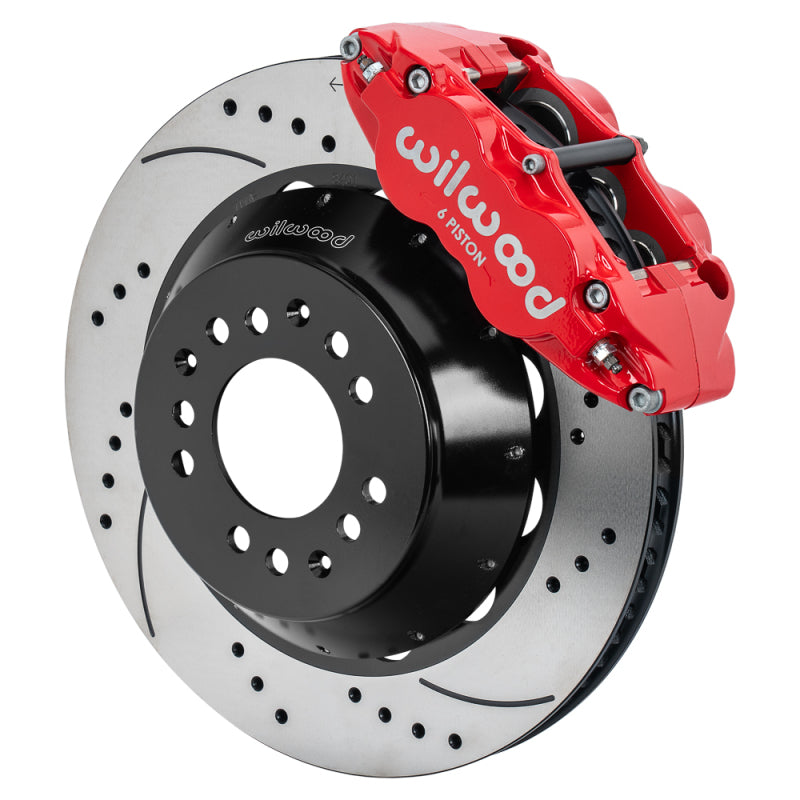 Wilwood kit front fnslr wwe 2IN. drop alum pro spindle 14.00 rotor SRP red
