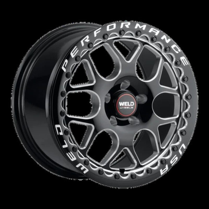 Weld Solana Beadlock 15x10 / 5x114.3 BP / ET25 / 7.46in BS / 78.1 Dia - Gloss Black MIL Wheel