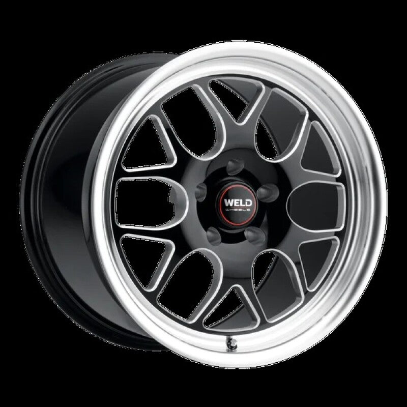Weld Solana Drag 15x10 / 5x114.3 BP / ET25 / 6.48in BS / 78.1 Dia - Gloss Black MIL Wheel