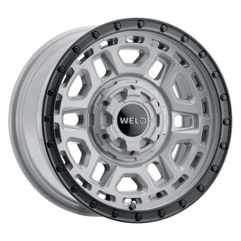 Weld Off-Road Crux 17x9in / 5x114.3 BP / ET -12 / 78.1mm Bore - Gloss Armor Gray / Satin Black Wheel