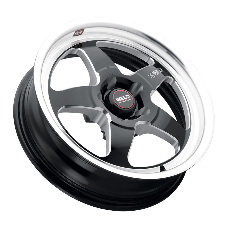 Weld S155 15x10 Ventura Drag 5x120 ET46 BS7.25 Gloss BLK MIL DIA 78.1
