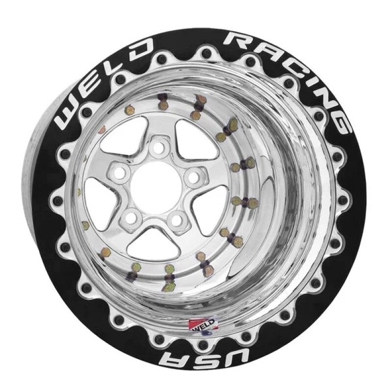 Weld Alumastar 1-Piece 17x3.5 / Strange Spindle / 1.75in. BS Black Wheel - Non-Beadlock