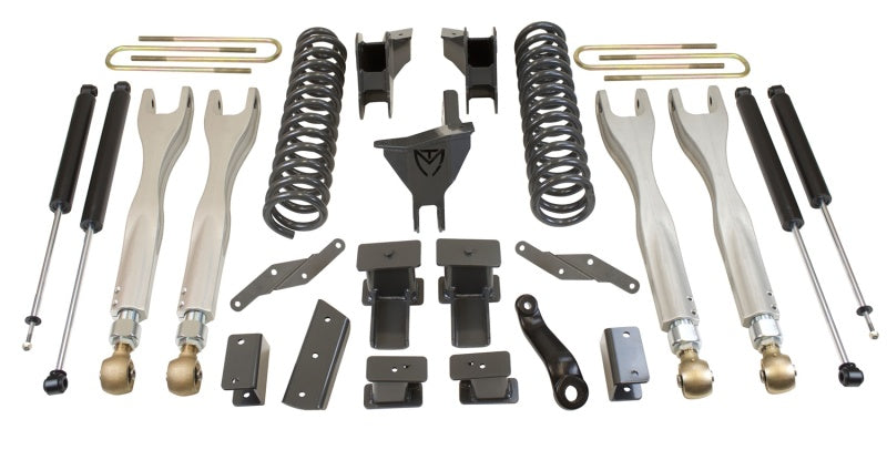 MaxTrac 17-19 Ford F-250/350 4WD 4in/1in MaxPro Coil Lift Kit w/4-Link Arms & MaxTrac Shocks