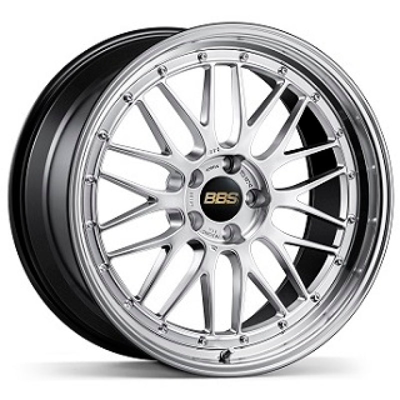 BBS LM 21x12 5x130 ET64 CB71.6 Diamond Silver Wheel w/ Diamond Cut Machined Lip