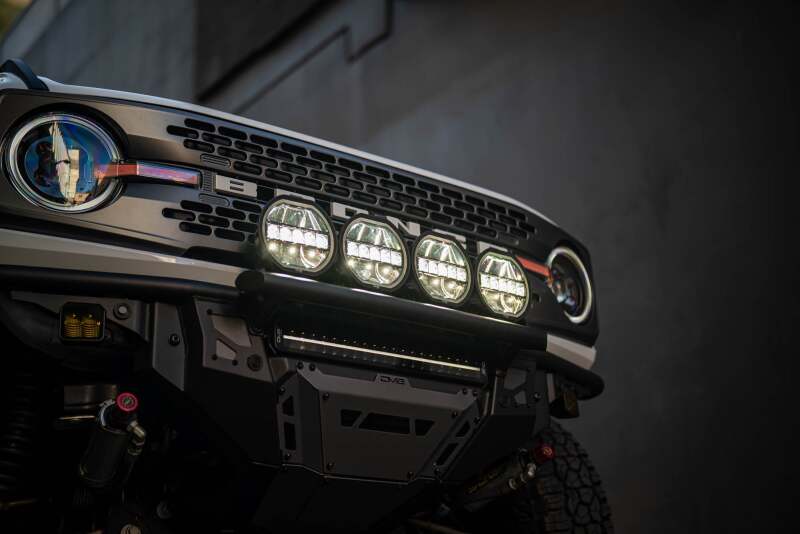 DV8 Offroad 7in Halo Elite Round Light w/ Accent Halo - White/Amber