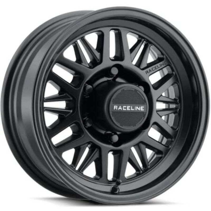 Raceline 451B Ryno TR Trailer 16x6in / 8X6.5 BP / 0mm Offset / 4.9mm Bore - Satin Black