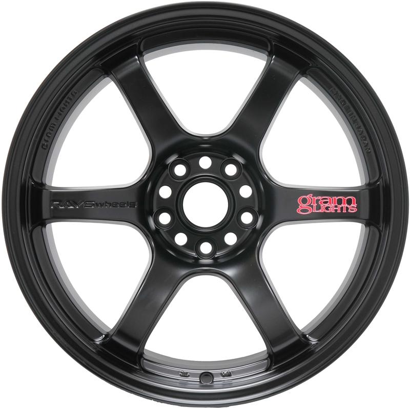Gram Lights 57DR 17x9.0 +22 5x114.3 Semi Gloss Black Wheel
