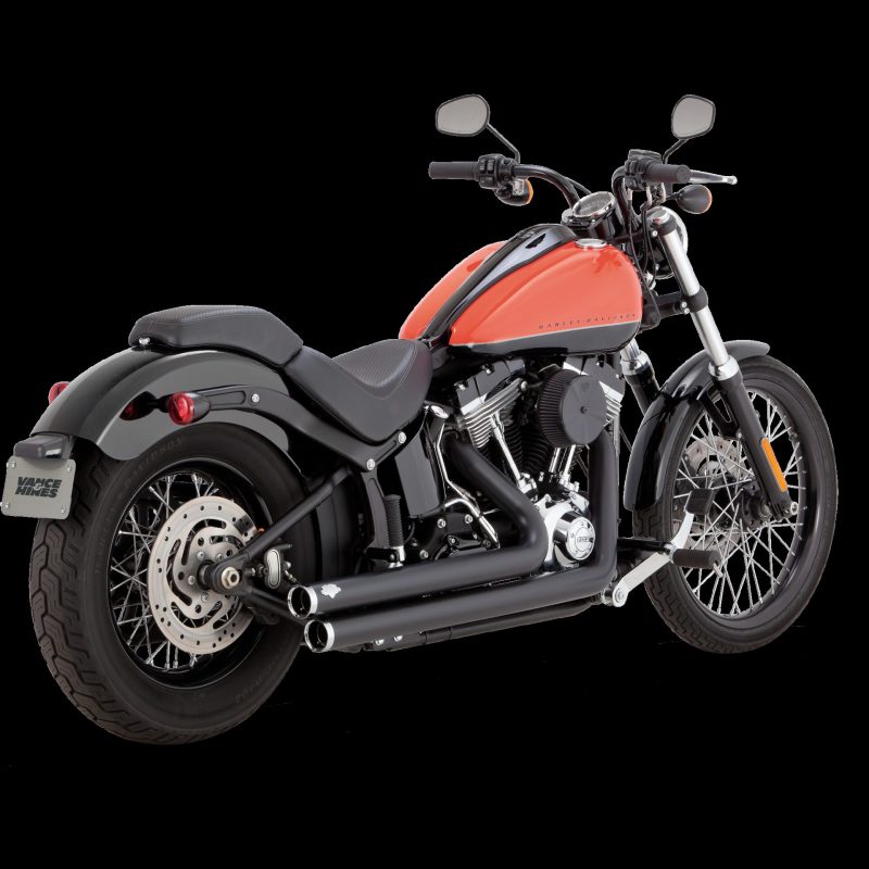 Vance & Hines HD Dyna 06-17 Big Shots Staggered Black PCX Full System Exhaust