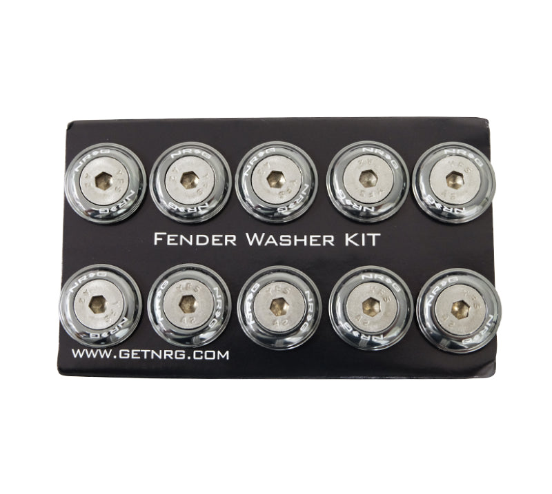 NRG Fender Washer Kit w/Rivets For Metal (Silver) - Set of 10, NRG, Brand