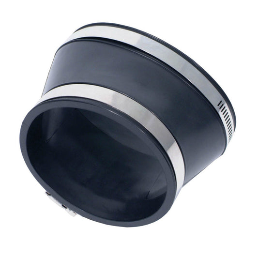 Spectre Oval to Round Coupler 4in. (PVC) - Black