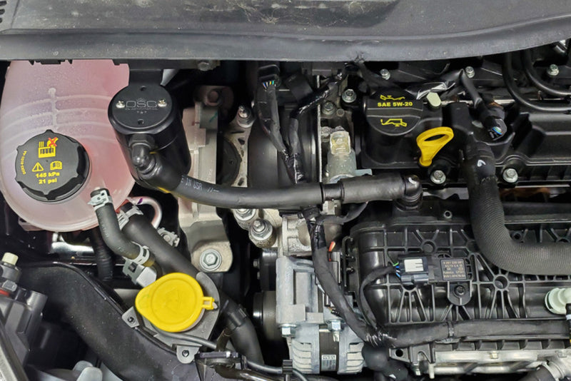J&L 16-19 Ford Escape 1.5L EcoBoost Passenger Side Oil Separator 3.0 - Black Anodized