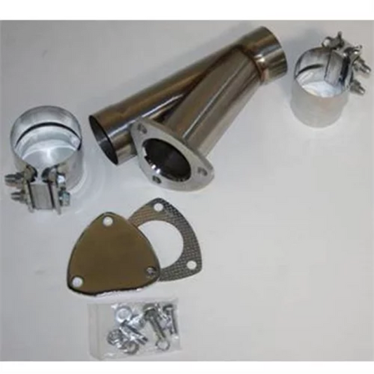 Granatelli 2.0in Stainless Steel Manual Exhaust Cutout Kit w/Slip Fit/Band Clamp