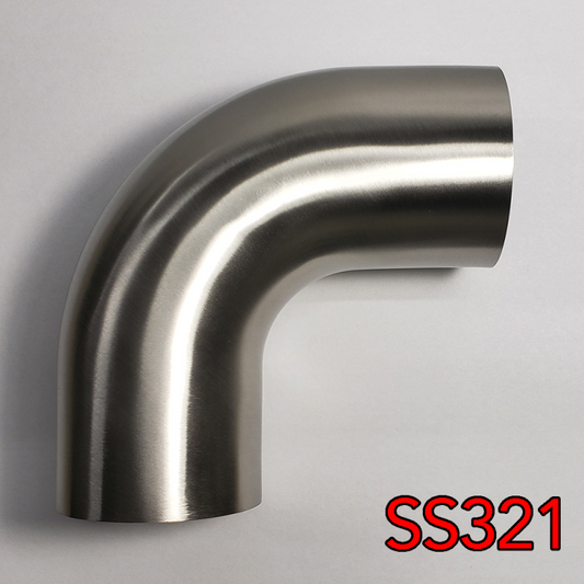 Stainless Bros 2.13in SS321 90 Deg Mandrel Bend Elbow - 1.5D Radius 16GA/.065in Wall (Leg)