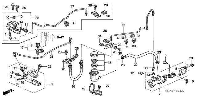 Honda - Clutch Master Cylinder Assembly
