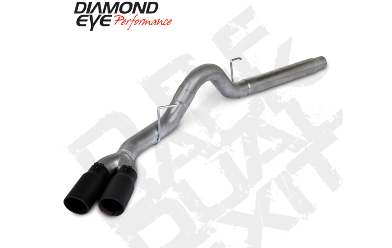 Diamond Eye 18-19 Ford 3.0L Powerstroke F150 - 4in 409SS DPF Back Kit Sprt Dual w/Tips 4512BRA-DEBK