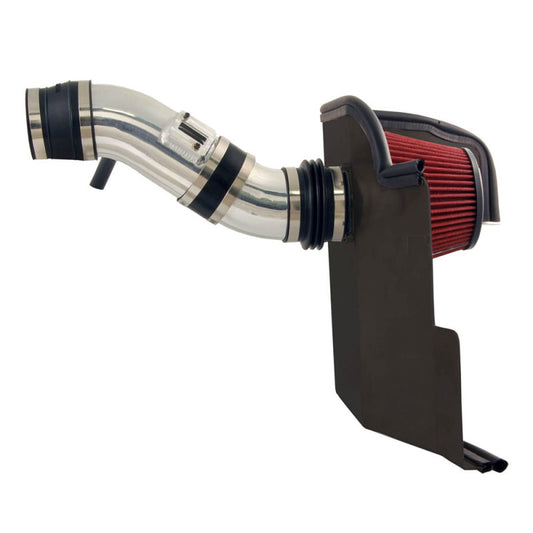Spectre 11-14 Ford Mustang V6-3.7L F/I Air Intake Kit - Polished w/Red Filter