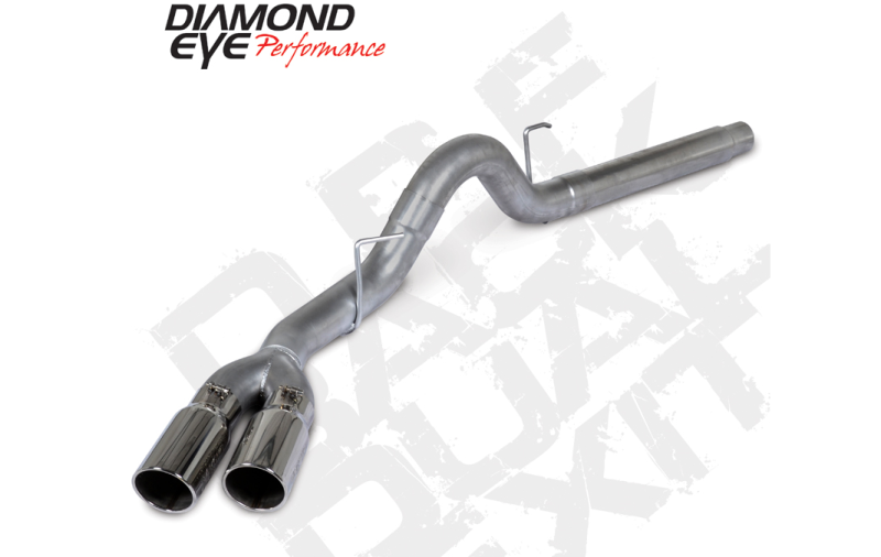 Diamond Eye 18-19 Ford 3.0L Powerstroke F150 - 4in 409SS DPF Back Kit Sprt Dual w/Tips 4512BRA-DE