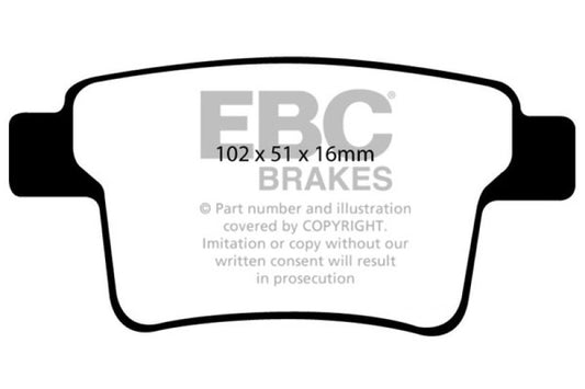 EBC 04-07 Ford Five Hundred 3.0 Ultimax2 Rear Brake Pads