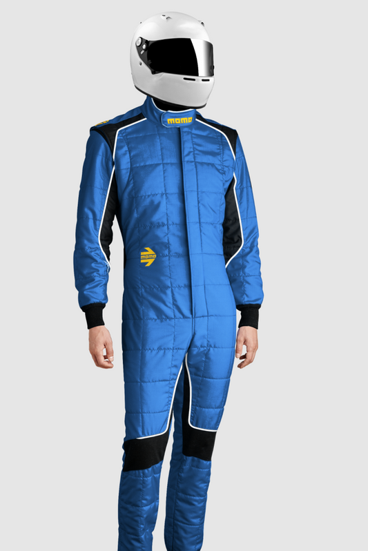 Momo Corsa Evo Driver Suits Size 52 (SFI 3.2A/5/FIA 8856-2000)-Blue
