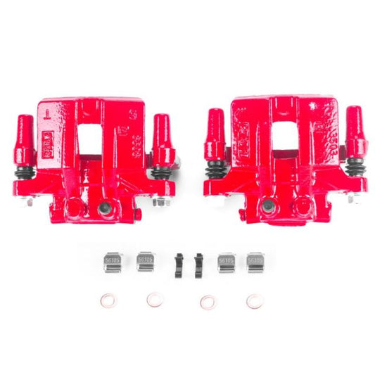 Power Stop 12-14 Chrysler 200 Rear Red Calipers w/Brackets - Pair