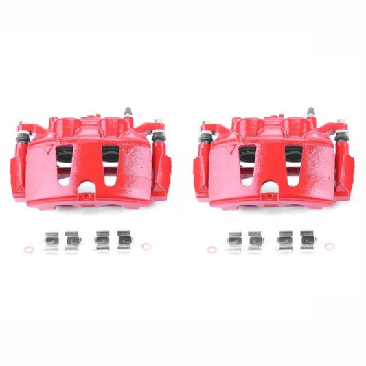Power Stop 2017 Chrysler Pacifica Front Red Calipers w/Brackets - Pair