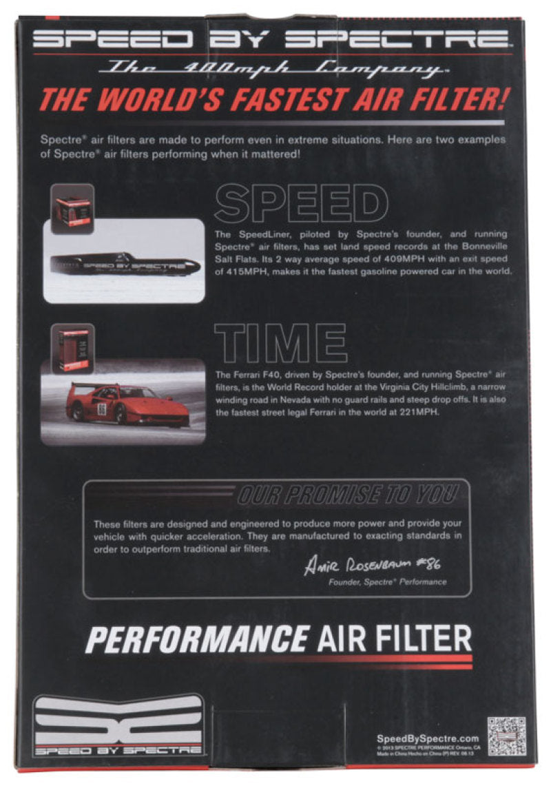 Spectre 11-13 Kia Sportage 2.7L V6 F/I Replacement Panel Air Filter