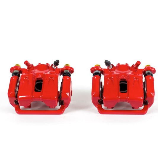 Power Stop 09-14 Acura TL Rear Red Calipers w/Brackets - Pair