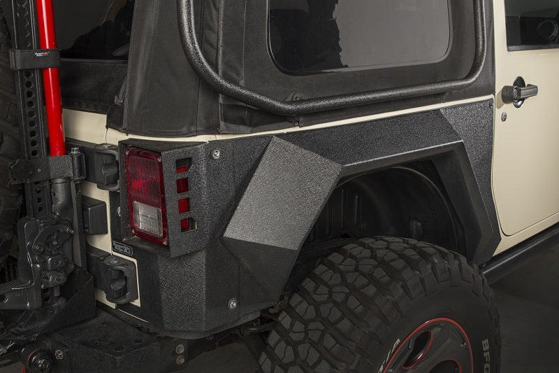 Rugged Ridge XHD Rear Armor Fenders Pair 2 Dr 07-18 Jeep Wrangler JK