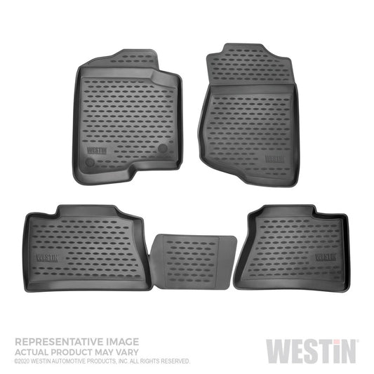 Westin 16-19 Nissan Titan XD Profile Floor Liners Front and 2nd Row - Black