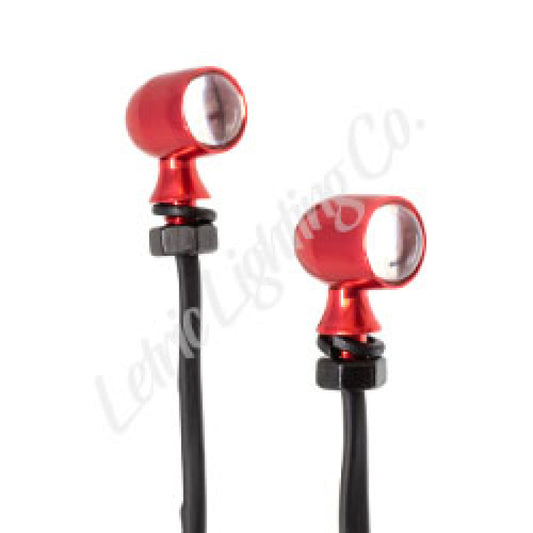 Letric Lighting 12mm Mini Red Turn Signal LEDs - Red Anodized