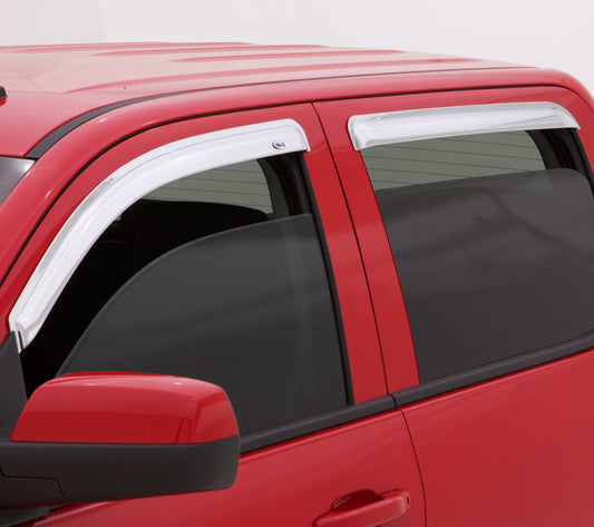 AVS 14-18 Toyota Corolla Ventvisor Outside Mount Front & Rear Window Deflectors 4pc - Chrome