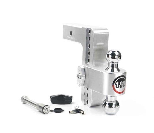 Weigh Safe 180 Hitch 8in Drop Hitch & 2.5in Shank (10K/18.5K GTWR) w/WS05 - Aluminum
