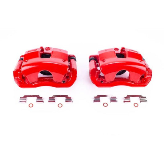 Power Stop 09-12 Mercedes-Benz C300 Front Red Calipers w/Brackets - Pair