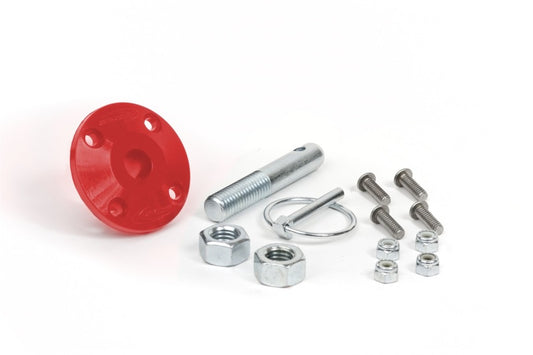 Daystar Hood Pin Kit Red Single Includes Polyurethane Isolator Pin Spring Clip and Related Hardware