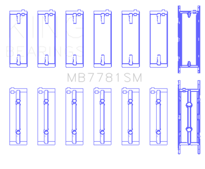 King BMW N57 D30 A/B/C / N57N / N57S (Size STD) Main Bearing Set