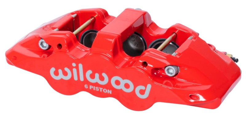 Wilwood Caliper-Forged Dynalite w/Dust Seal-Red 4.04in Pistons, 1.25in disc,