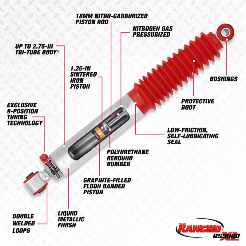 Rancho 05-19 Nissan Frontier Rear RS9000XL Shock