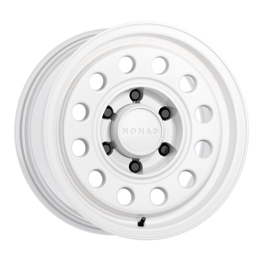 Nomad N501SA Convoy 17x7.5in / 6x130 BP / 50mm Offset / 84.1mm Bore - Gloss White Wheel