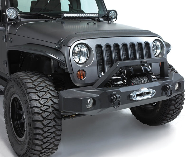 Jeep Wrangler フロントバンパー マットブラック Rampage 2007-2018 Jeep Wrangler(JK) Trailguard Front Bumper