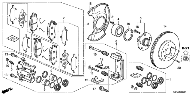 Honda - Front Disc Brake Pad Set