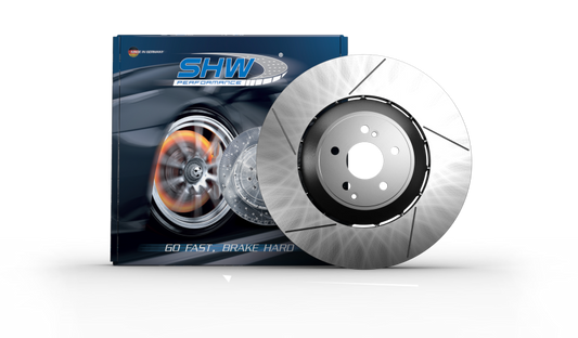 SHW 16-19 Mercedes-Benz C63 AMG 4.0L Front Drilled-Slotted Lightweight Brake Rotor (2224212612)