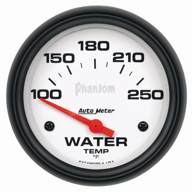 Autometer Phantom 66mm 100-250 Deg F Short Sweep Electronic Water Temperature Gauge