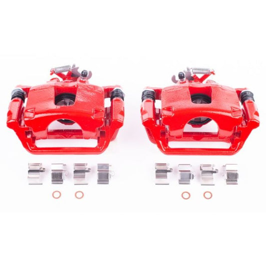 Power Stop 12-16 Chrysler Town & Country Rear Red Calipers w/Brackets - Pair