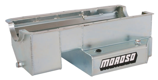 Moroso Ford 351W (w/Rear Sump) Kicked Out Circle Track Baffled Wet Sump 9qt 7.5in Steel Oil Pan