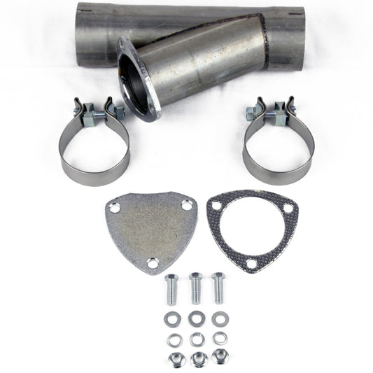 Granatelli 2.25in Aluminized Mild Steel Manual Exhaust Cutout w/Slip Fit/Band Clamp