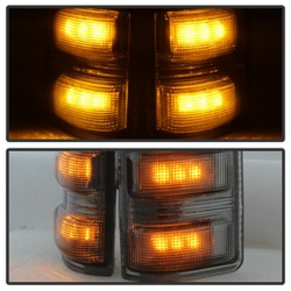 xTune Ford Superduty 08-14 F250-F550 Amber LED Mirror Signal Lens - Smoke ACC-LED-FDSD08-MR-SM